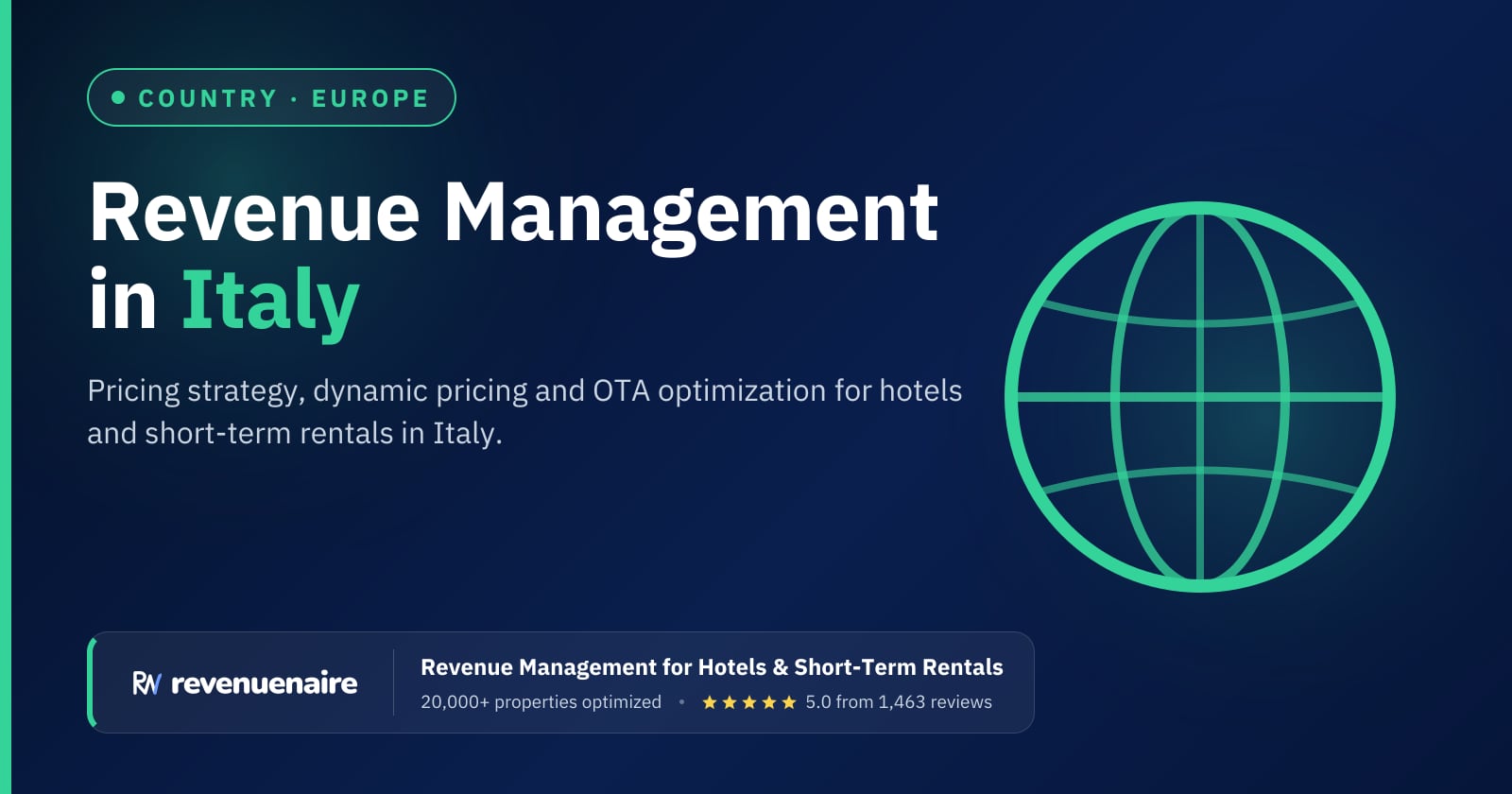 Revenue management in Italy