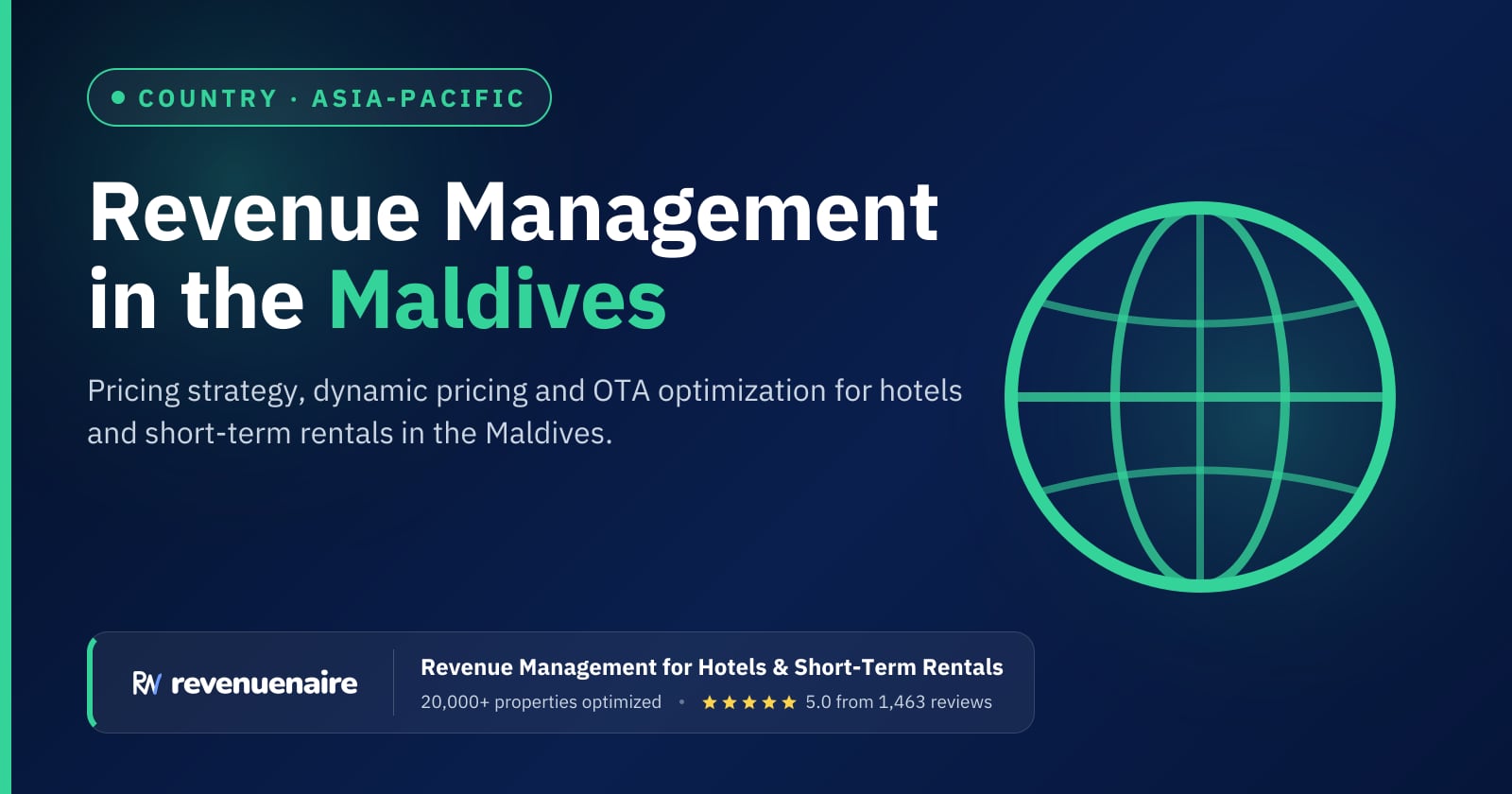 Revenue management in Maldives