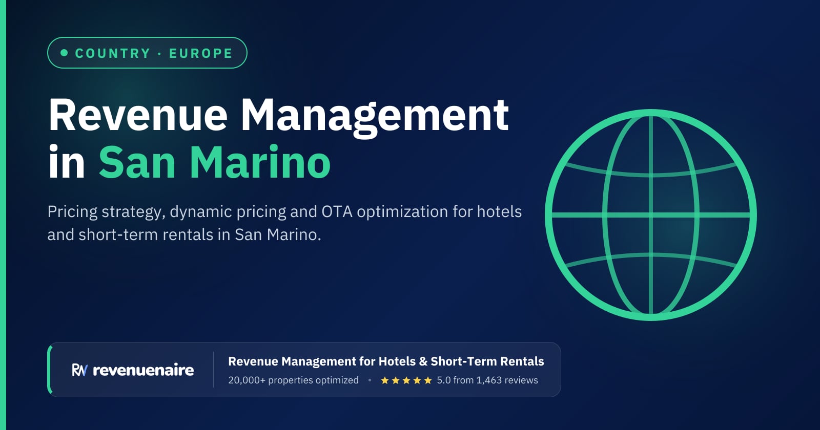 Revenue management in San Marino