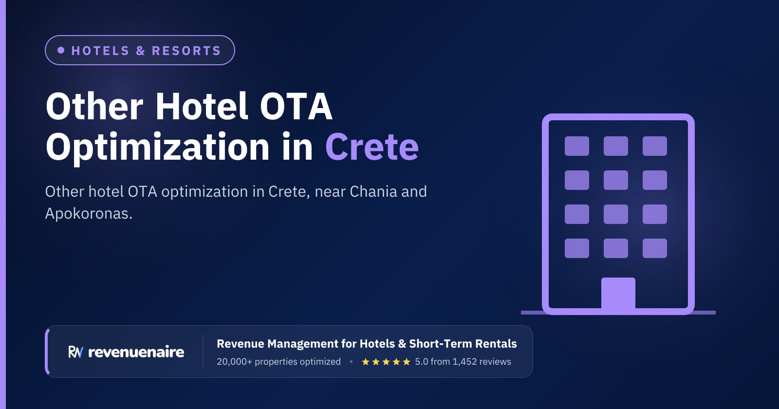 Other Hotel OTA Optimization in Crete, Greece