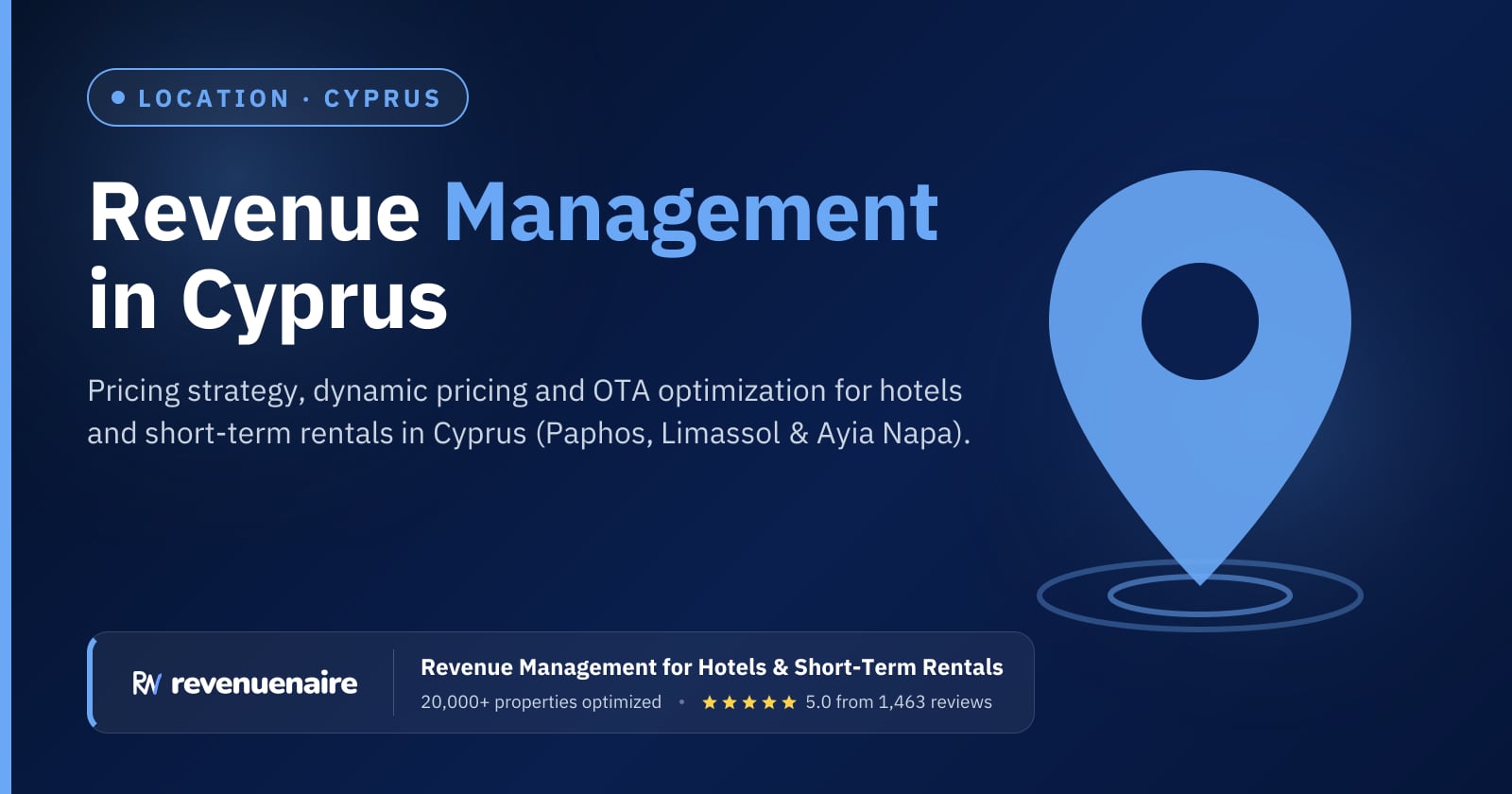 Revenue management in Cyprus (Paphos, Limassol & Ayia Napa), Cyprus