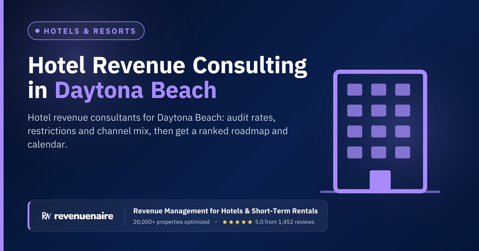 Hotel Revenue Management Consulting in Daytona Beach & the Space Coast, United States