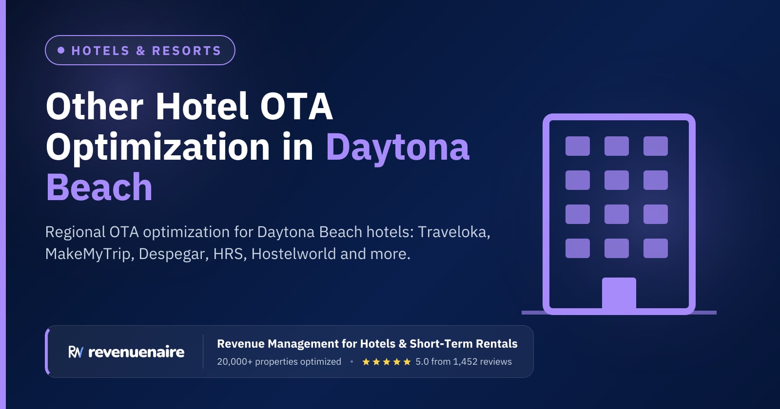 Other Hotel OTA Optimization in Daytona Beach & the Space Coast, United States
