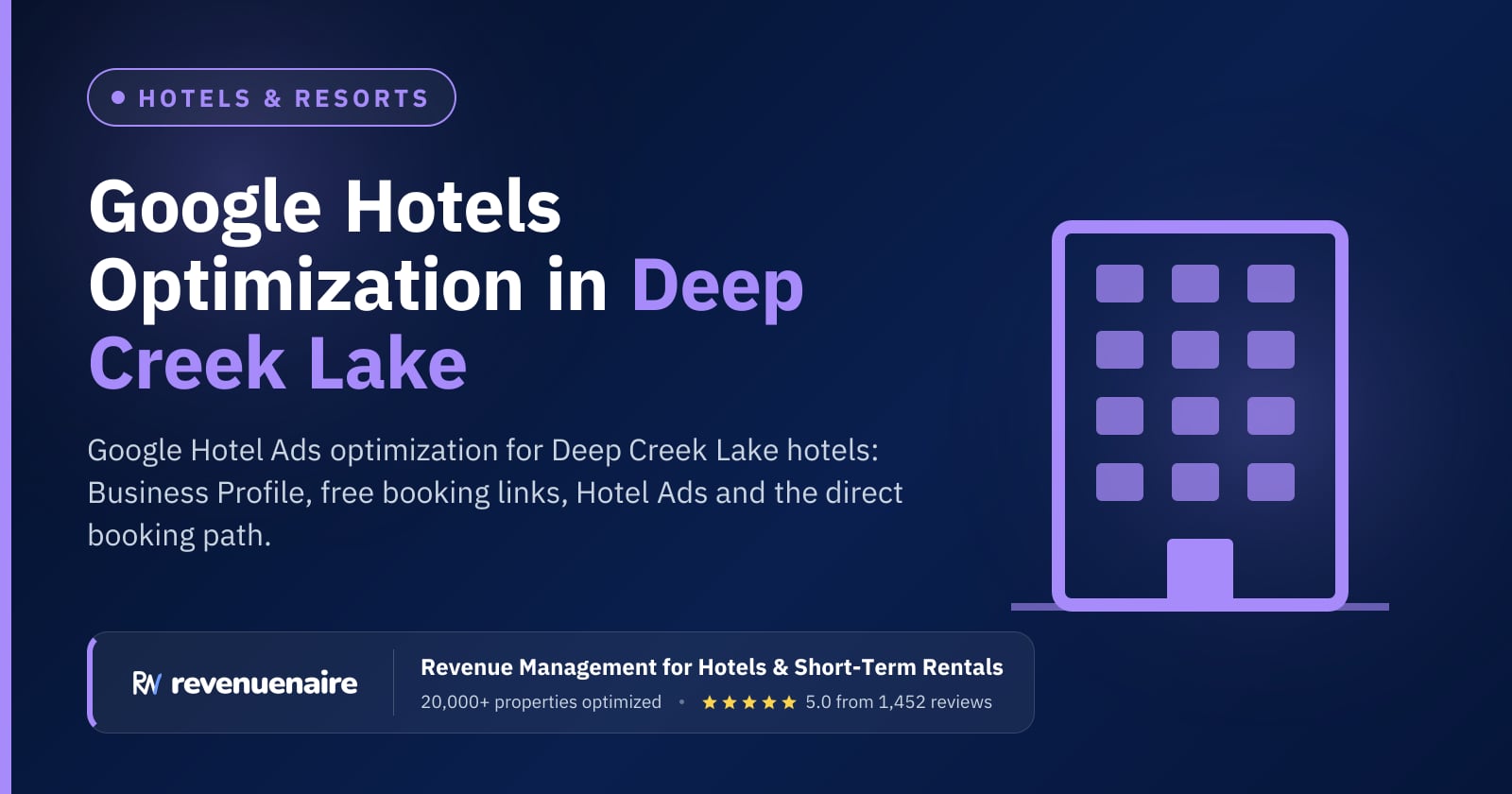 Google Hotel Ads Optimization in Deep Creek Lake, United States