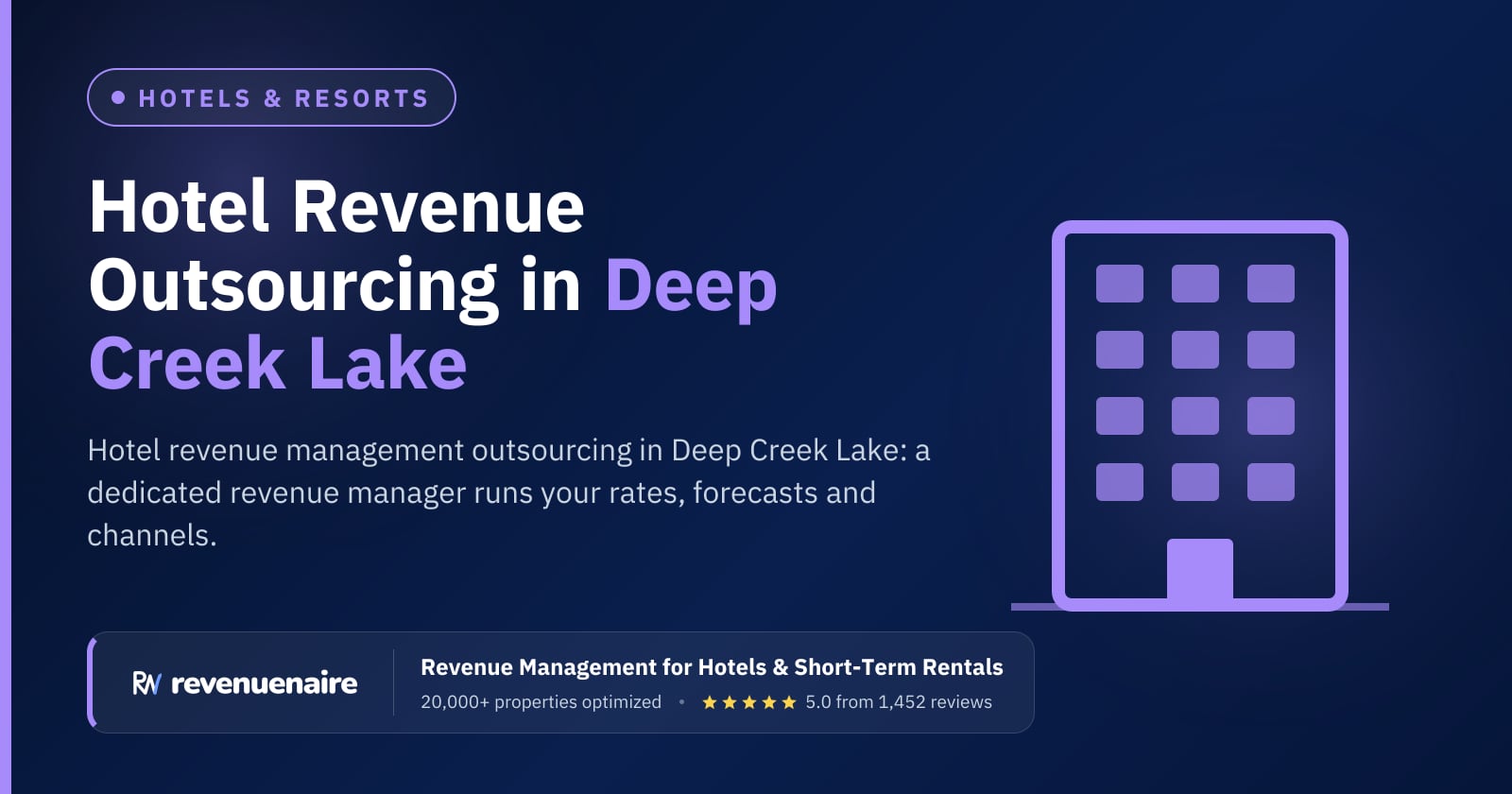 Hotel Revenue Management Outsourcing in Deep Creek Lake, United States