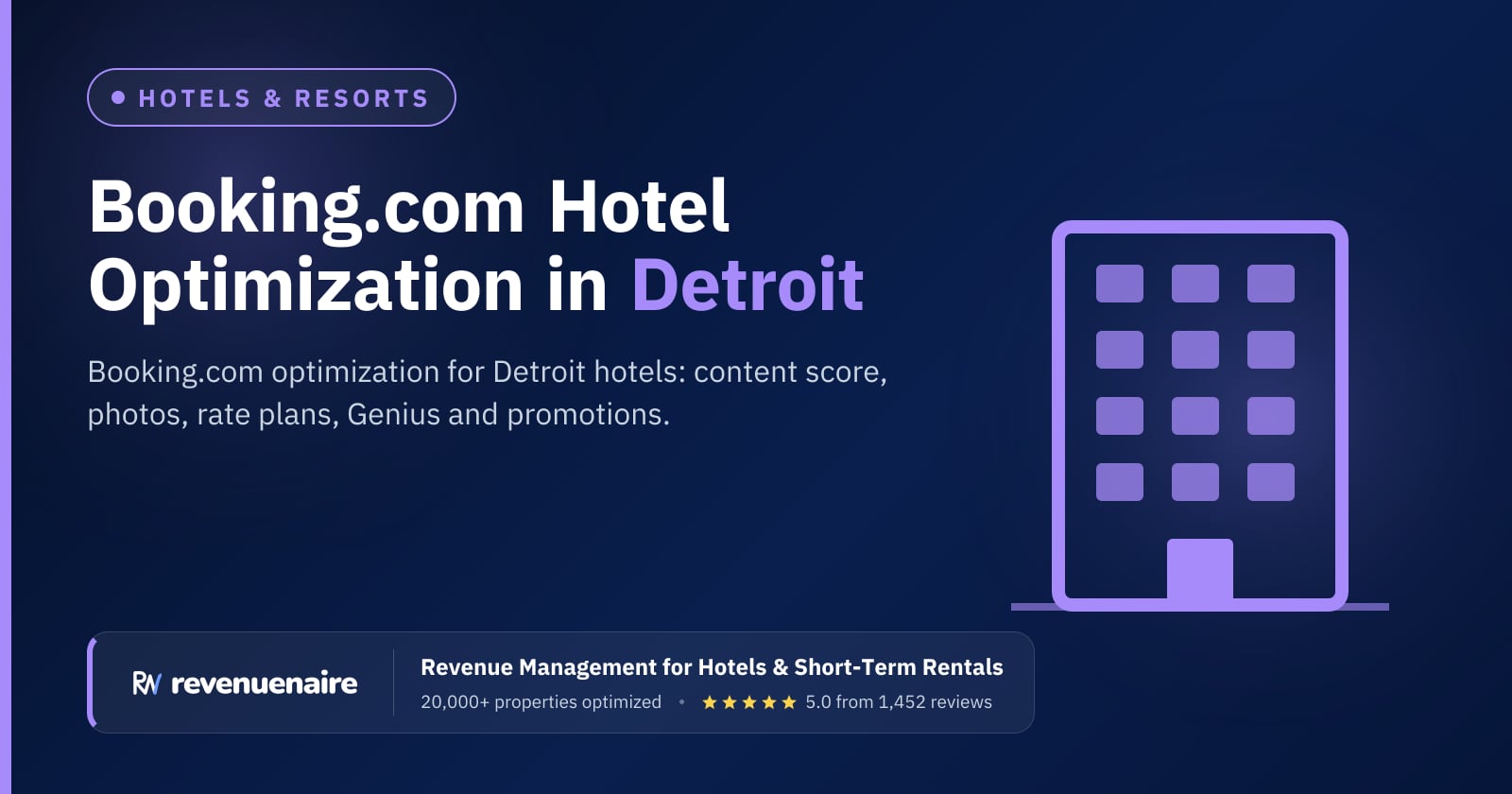 Booking.com Optimization for Hotels in Detroit, United States