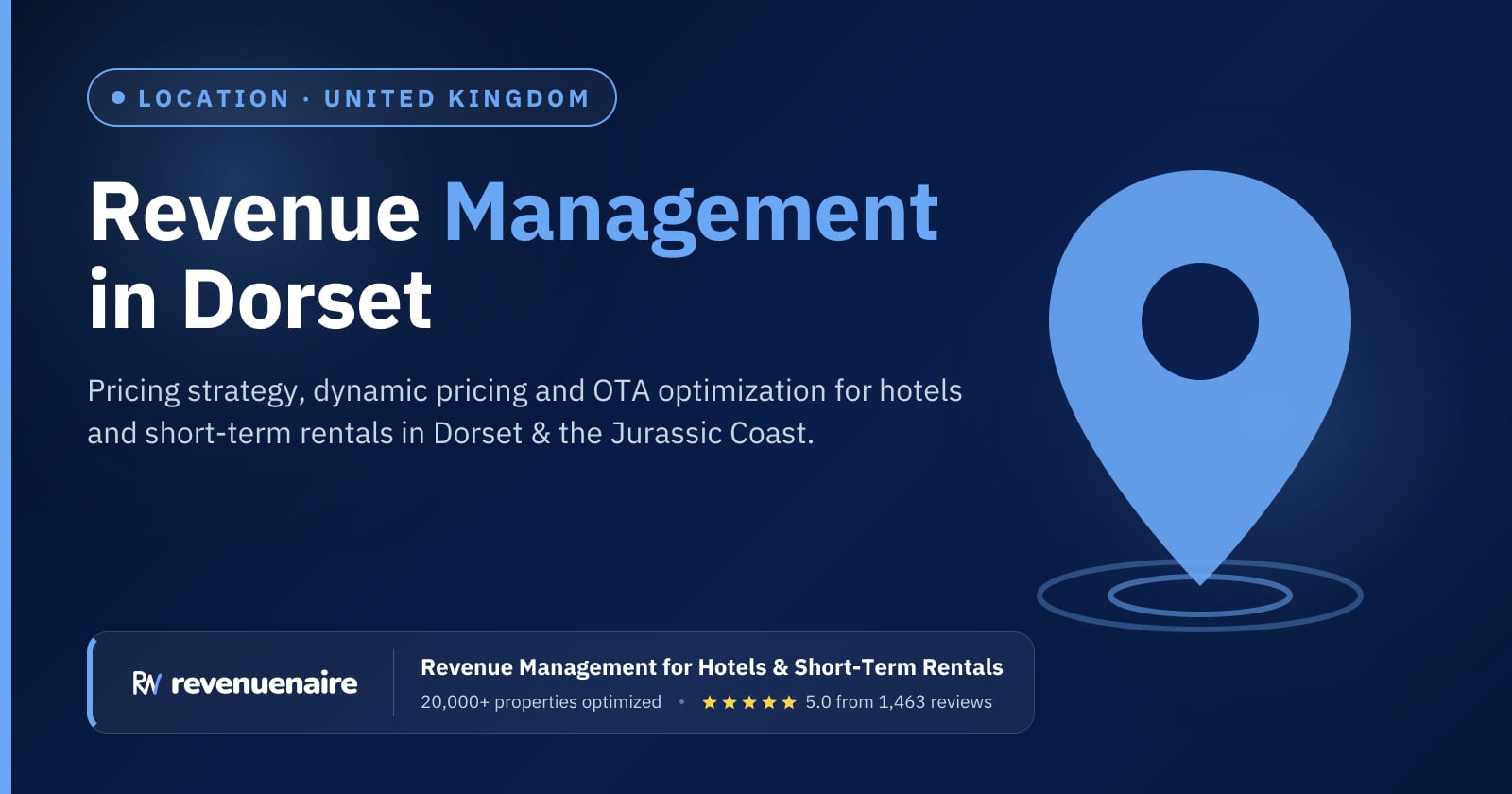 Revenue management in Dorset & the Jurassic Coast, United Kingdom