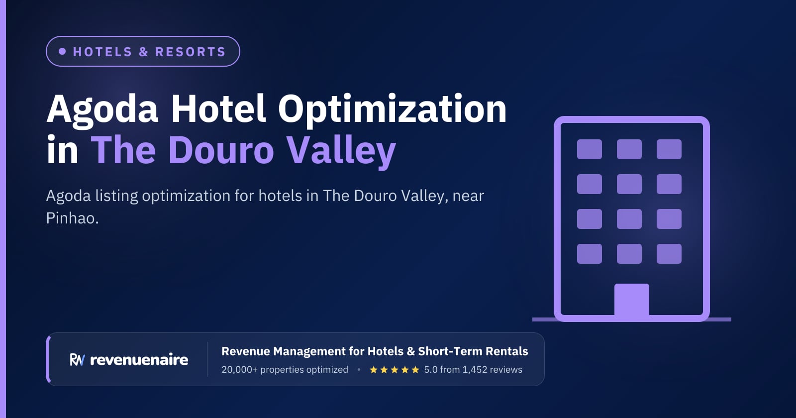 Agoda Optimization for Hotels in The Douro Valley, Portugal