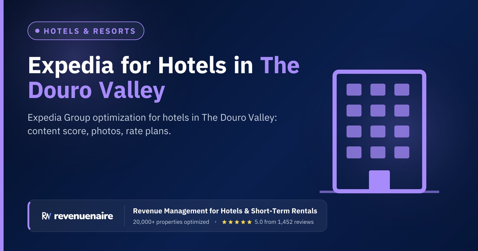 Expedia Optimization for Hotels in The Douro Valley, Portugal