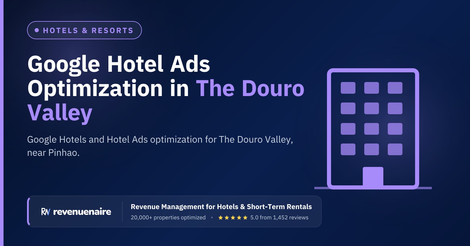 Google Hotel Ads Optimization in The Douro Valley, Portugal