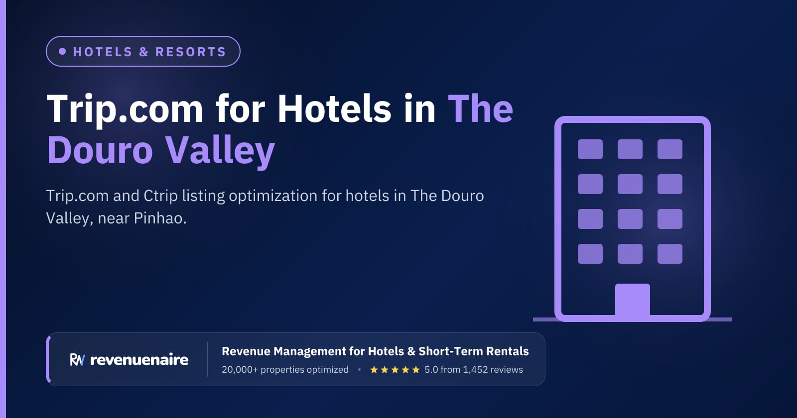 Trip.com Optimization for Hotels in The Douro Valley, Portugal