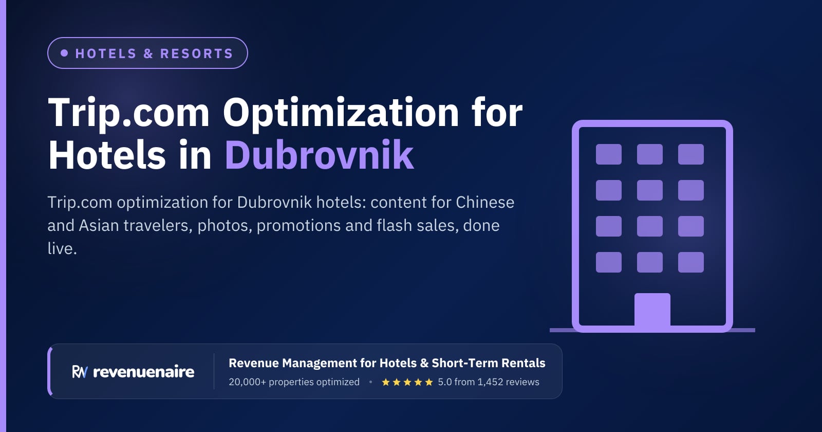 Trip.com Optimization for Hotels in Dubrovnik, Croatia