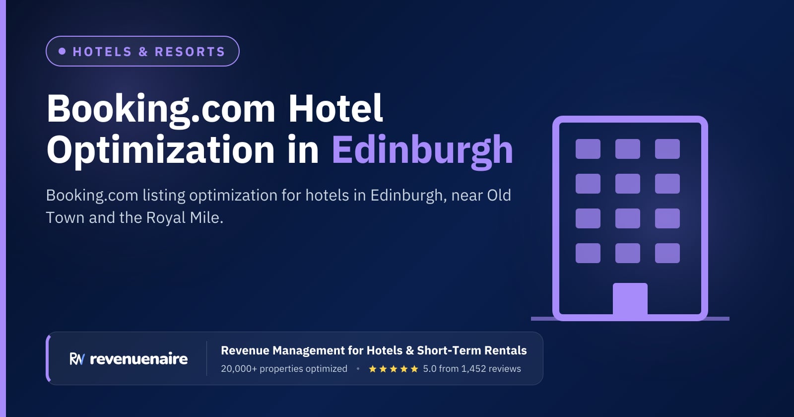 Booking.com Optimization for Hotels in Edinburgh, United Kingdom
