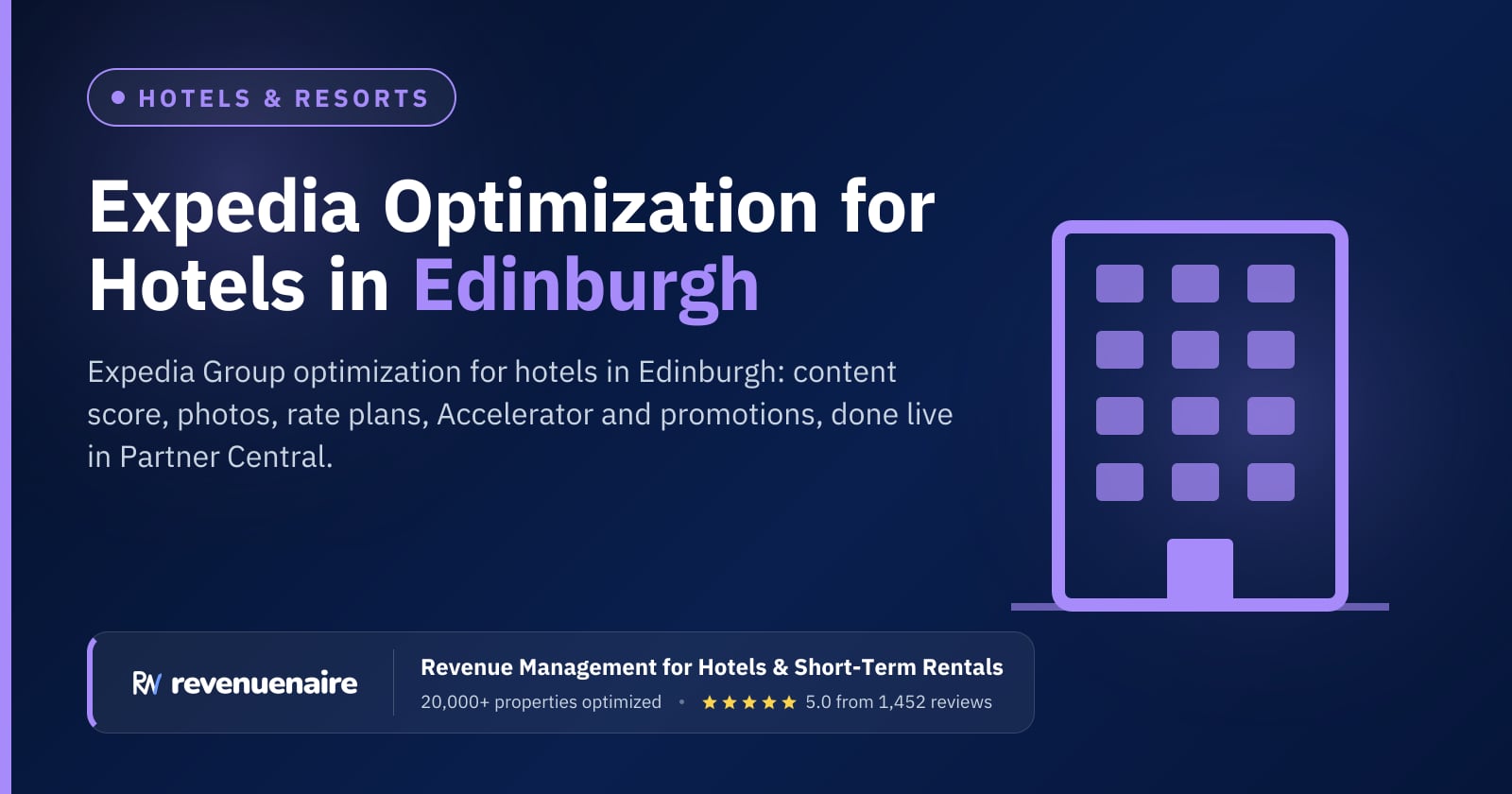 Expedia Optimization for Hotels in Edinburgh, United Kingdom