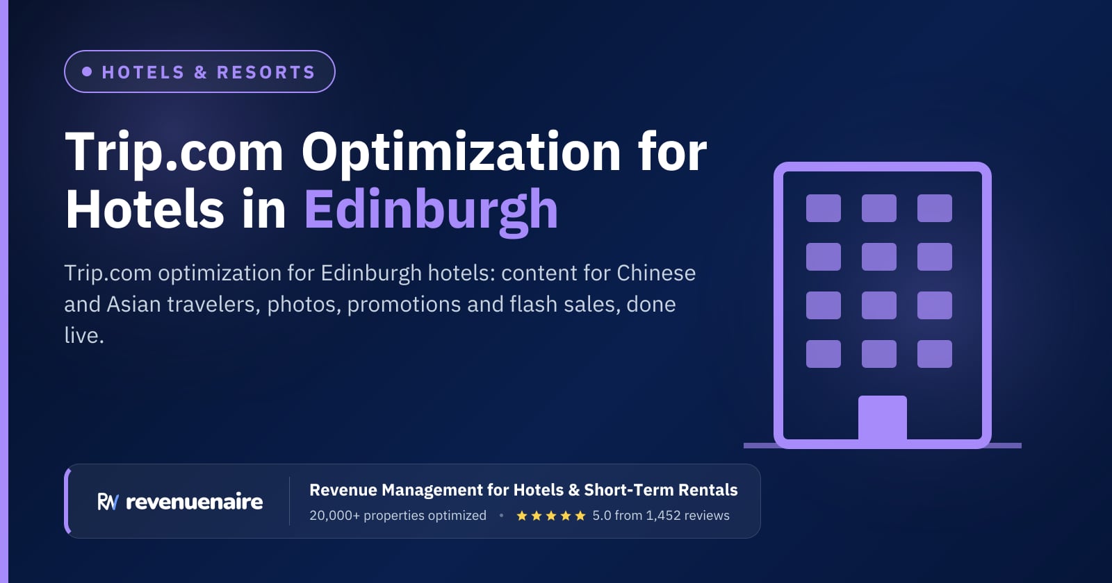 Trip.com Optimization for Hotels in Edinburgh, United Kingdom