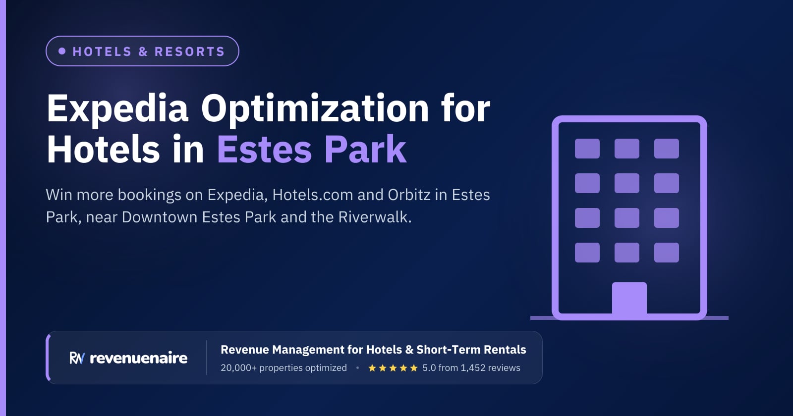 Expedia Optimization for Hotels in Estes Park & Rocky Mountain National Park, United States