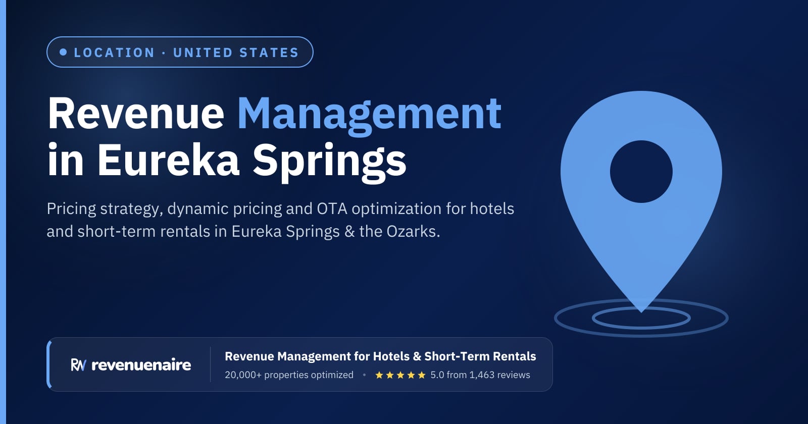 Revenue management in Eureka Springs & the Ozarks, United States