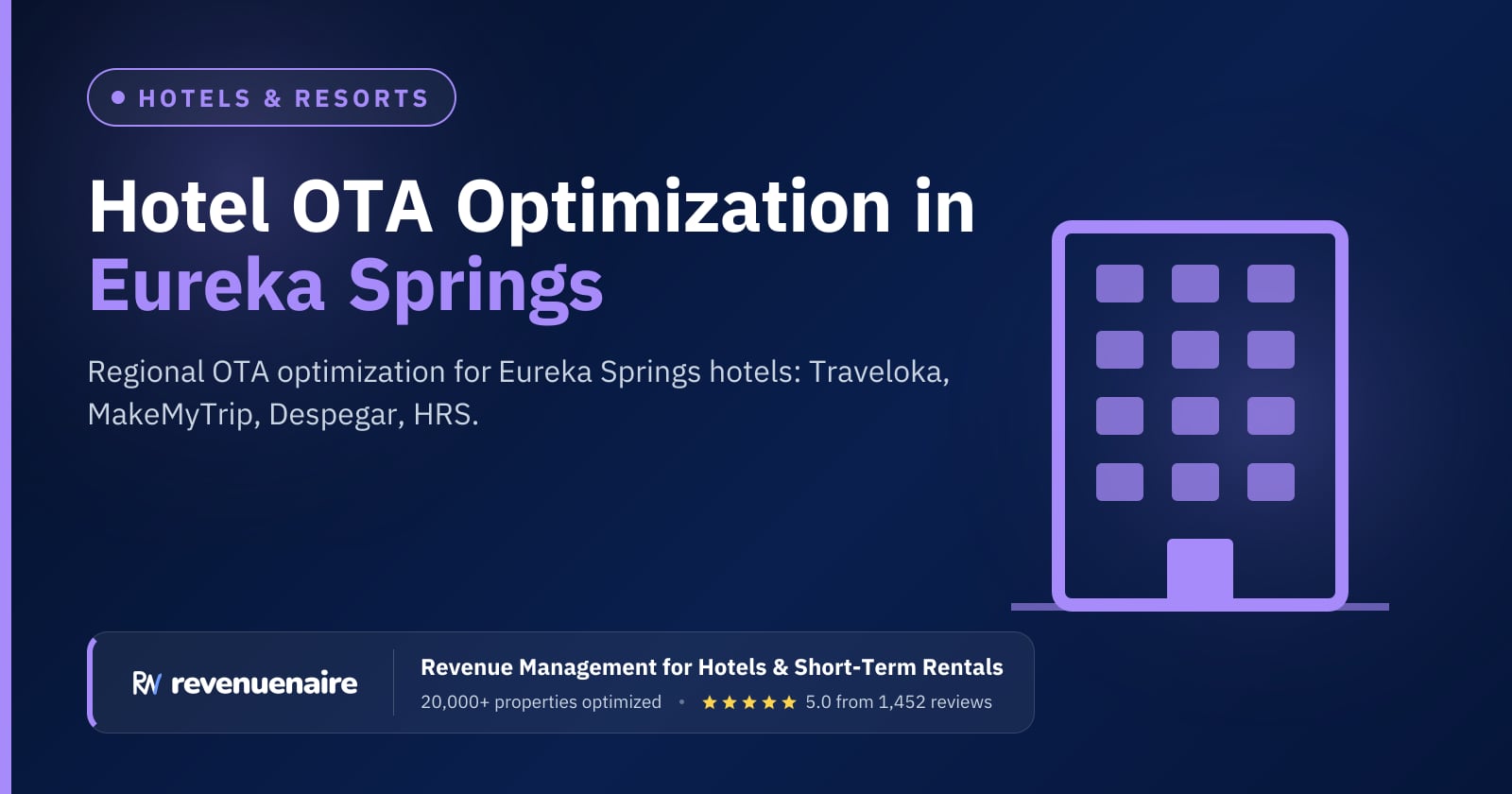Other Hotel OTA Optimization in Eureka Springs & the Ozarks, United States