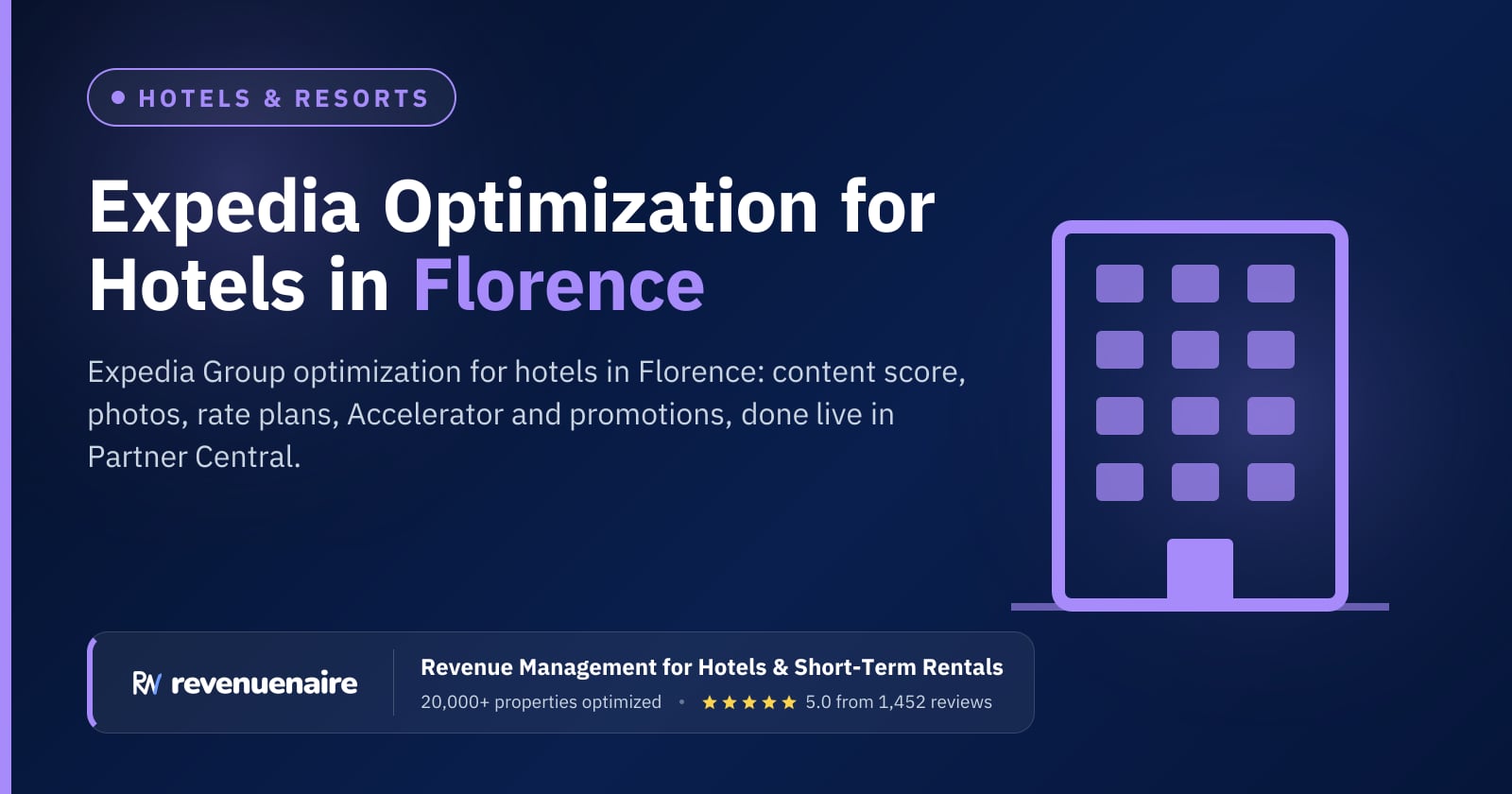Expedia Optimization for Hotels in Florence & Tuscany, Italy
