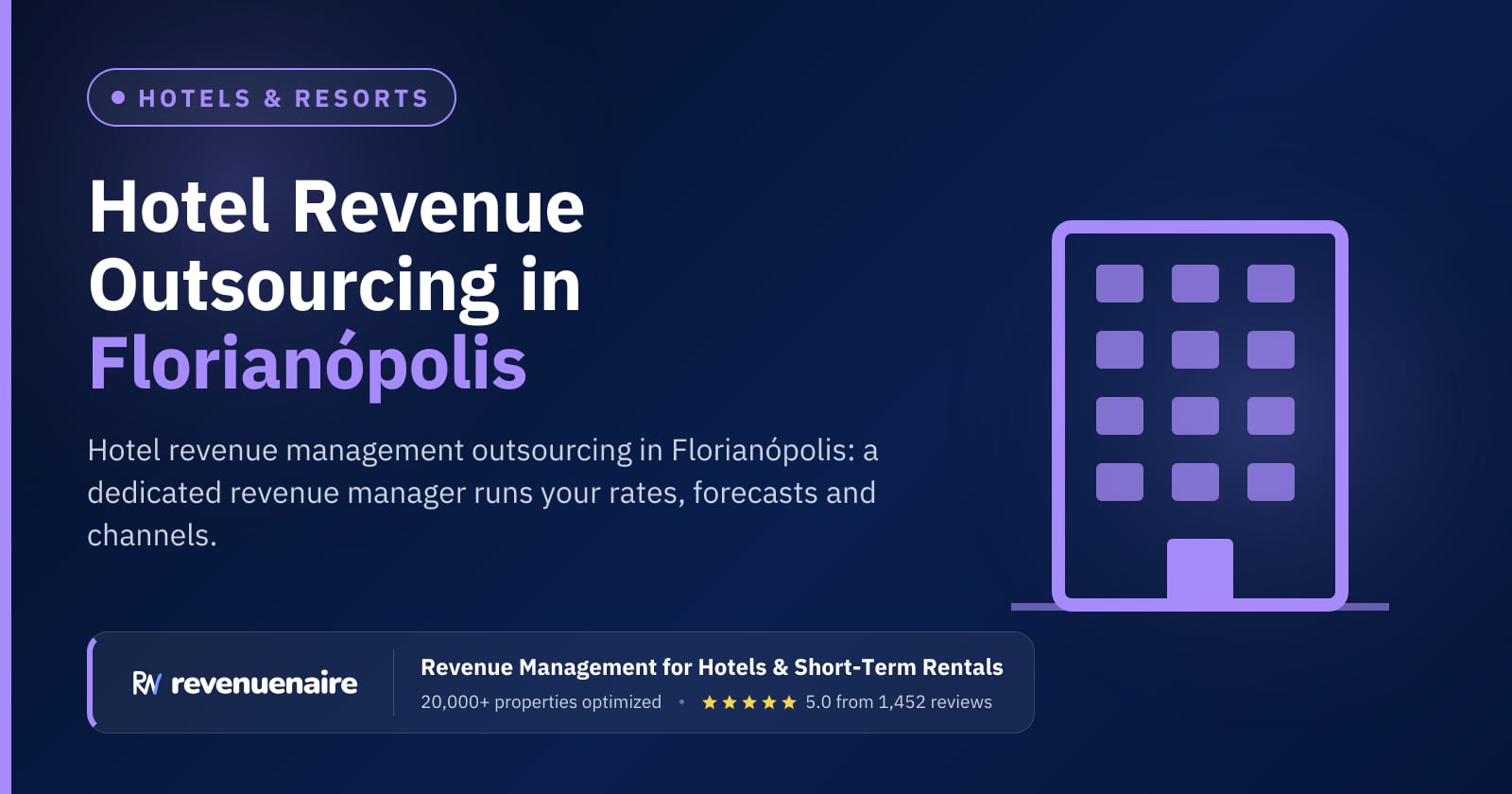 Hotel Revenue Management Outsourcing in Florianópolis, Brazil