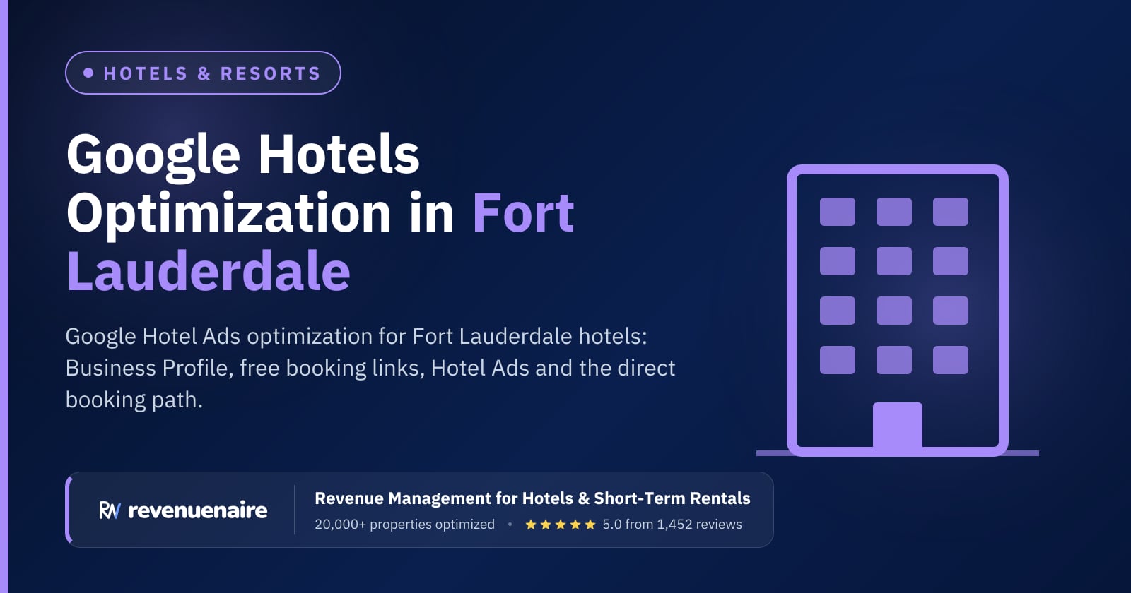 Google Hotel Ads Optimization in Fort Lauderdale & Palm Beach, United States