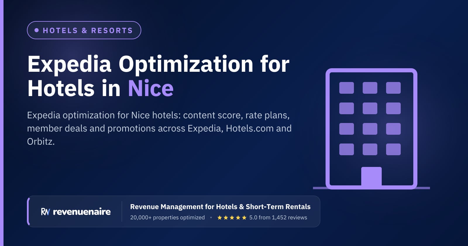Expedia Optimization for Hotels in Nice & the French Riviera, France