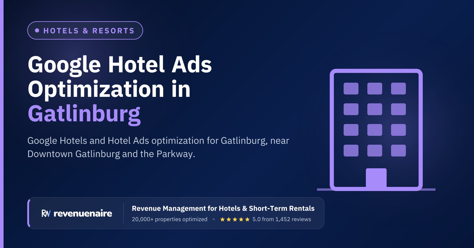 Google Hotel Ads Optimization in Gatlinburg & the Smoky Mountains, United States