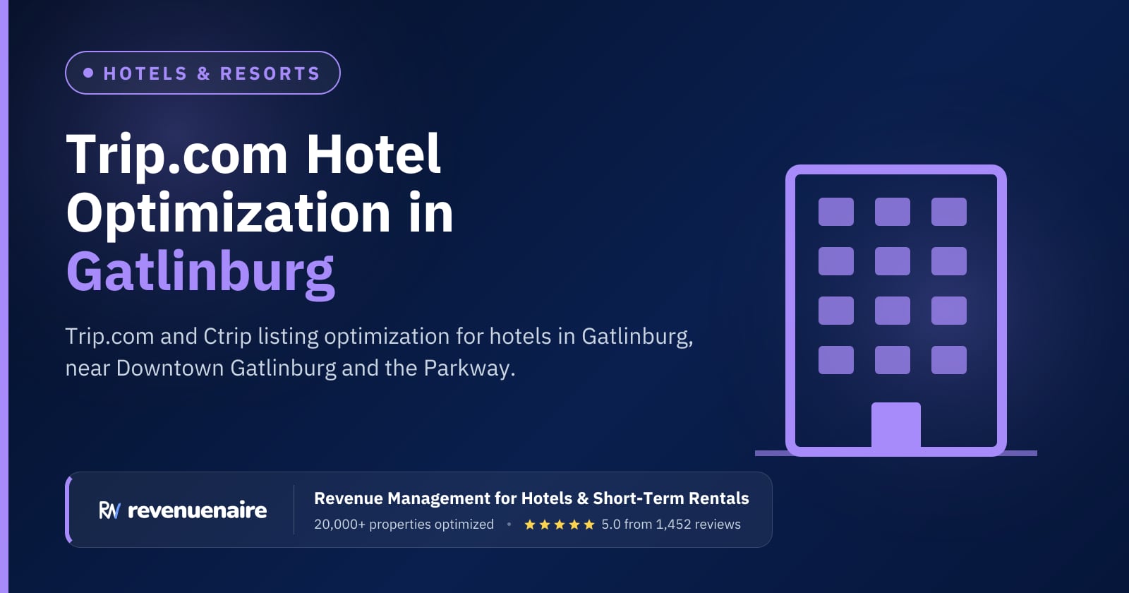 Trip.com Optimization for Hotels in Gatlinburg & the Smoky Mountains, United States