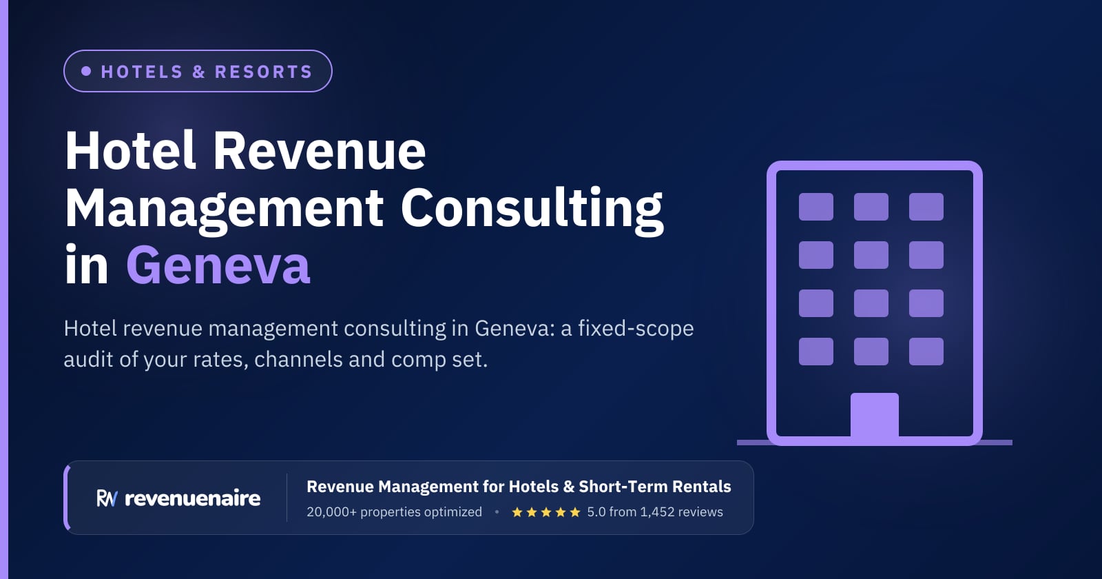 Hotel Revenue Management Consulting in Geneva, Switzerland