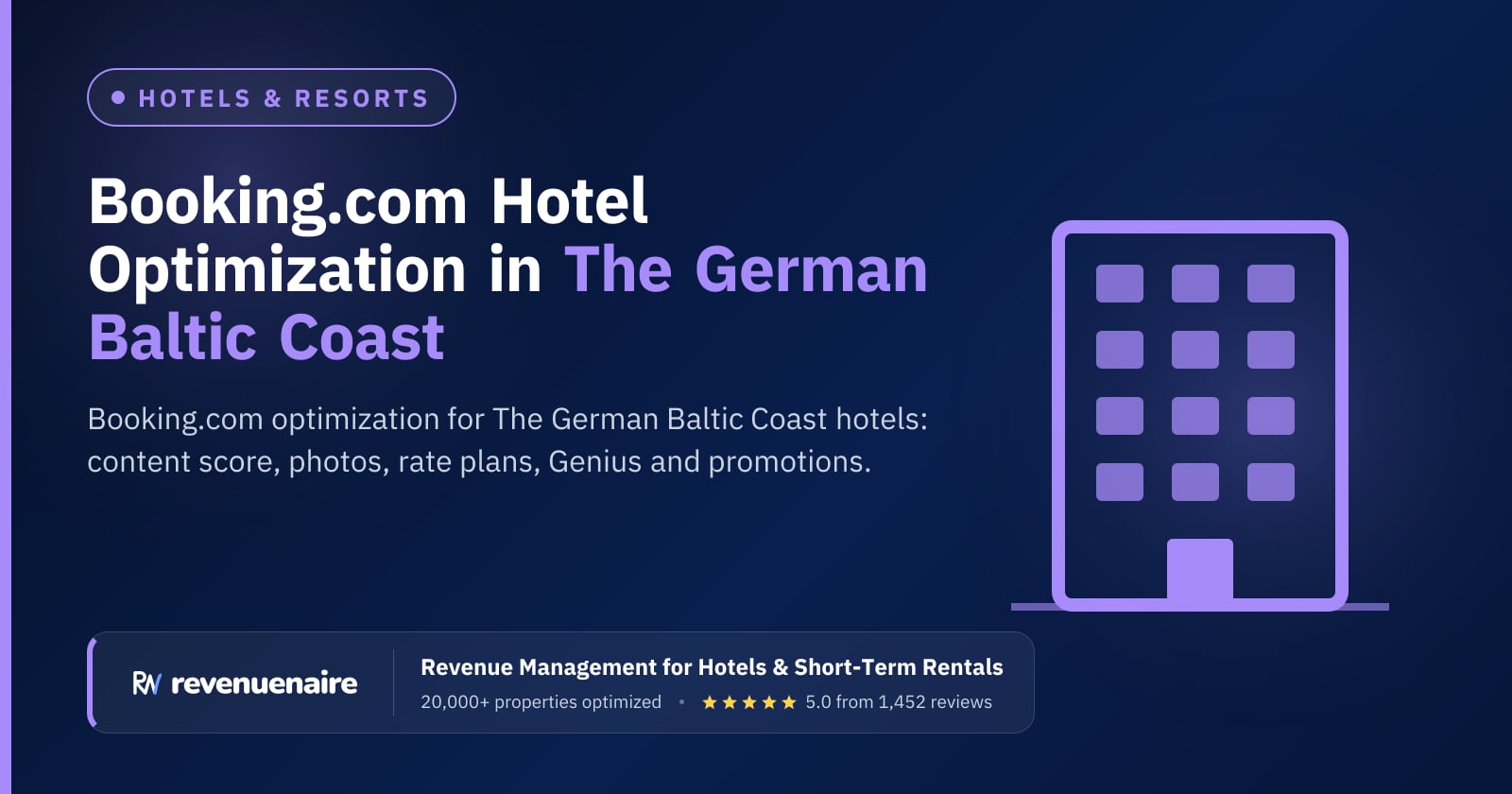 Booking.com Optimization for Hotels in The German Baltic Coast (Rugen & Usedom), Germany