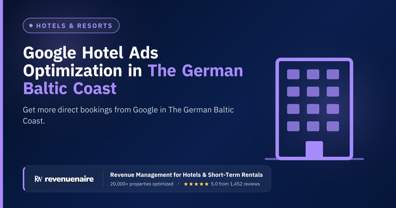 Google Hotel Ads Optimization in The German Baltic Coast (Rugen & Usedom), Germany