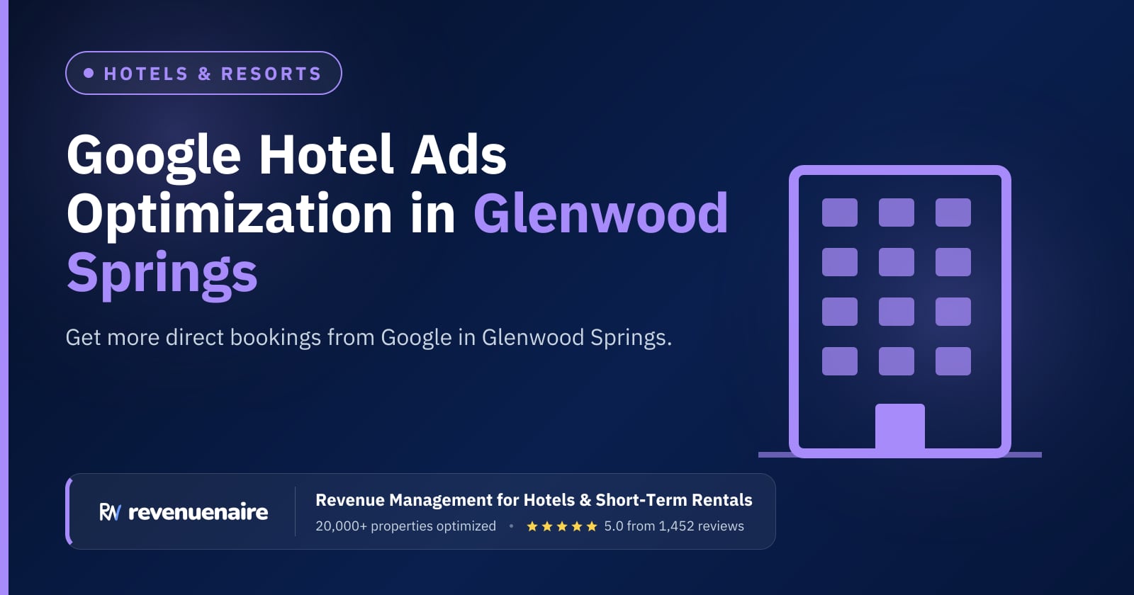 Google Hotel Ads Optimization in Glenwood Springs, United States