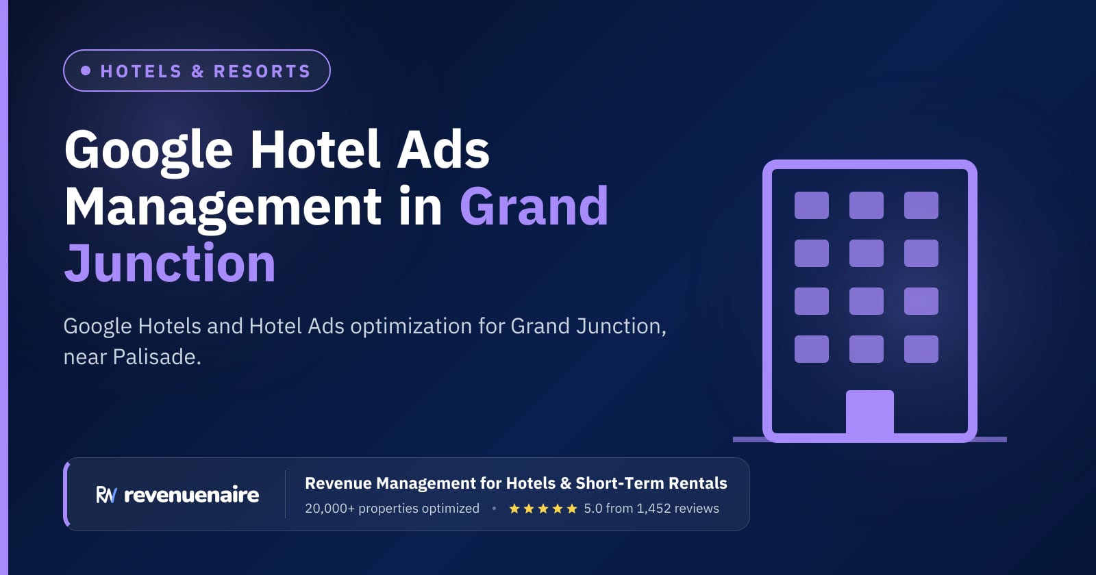 Google Hotel Ads Optimization in Grand Junction & Colorado Wine Country, United States