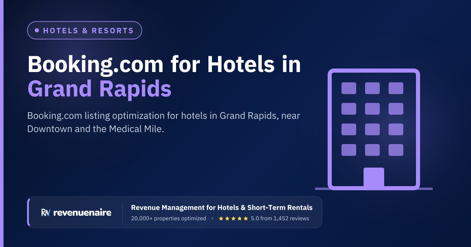 Booking.com Optimization for Hotels in Grand Rapids & the Lakeshore, United States