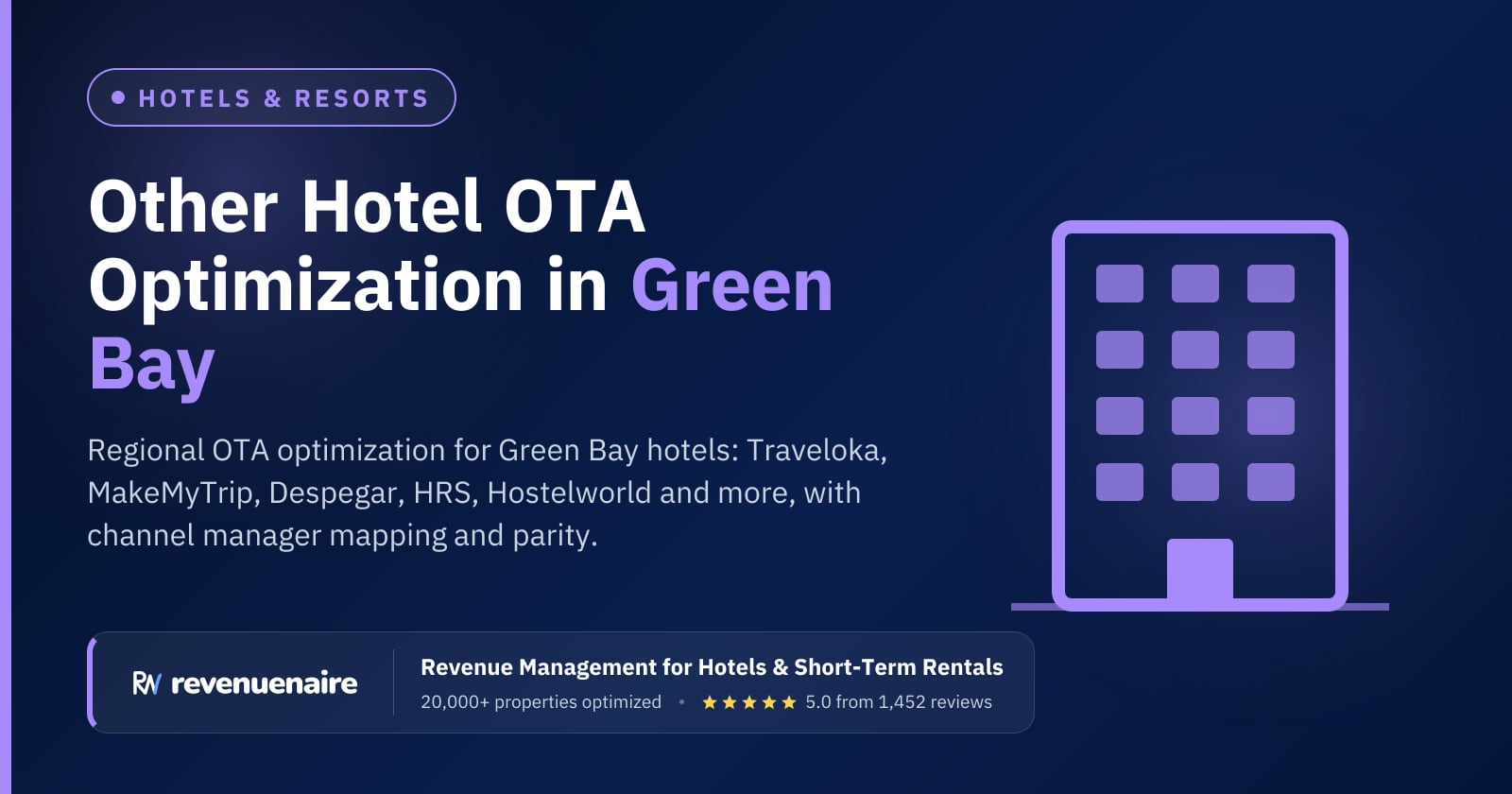Other Hotel OTA Optimization in Green Bay & Door County, United States
