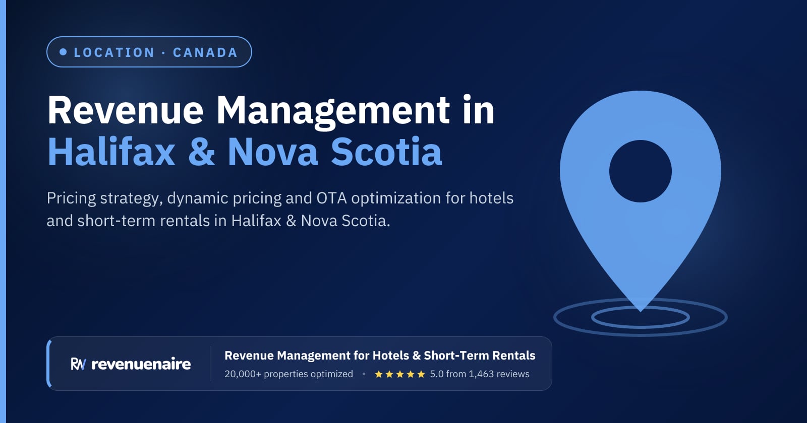 Revenue management in Halifax & Nova Scotia, Canada