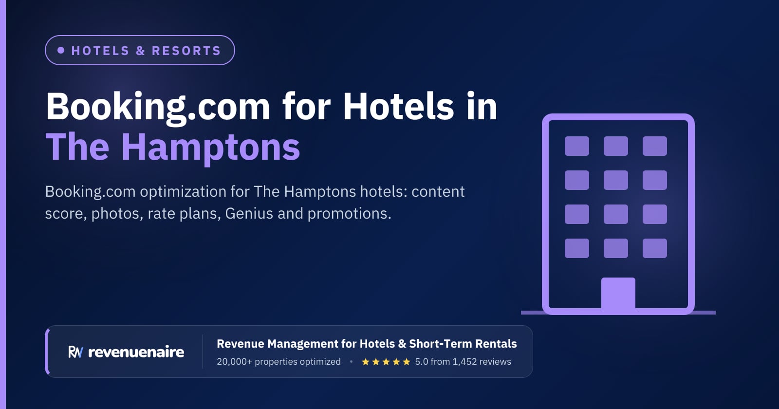 Booking.com Optimization for Hotels in The Hamptons & Long Island, United States
