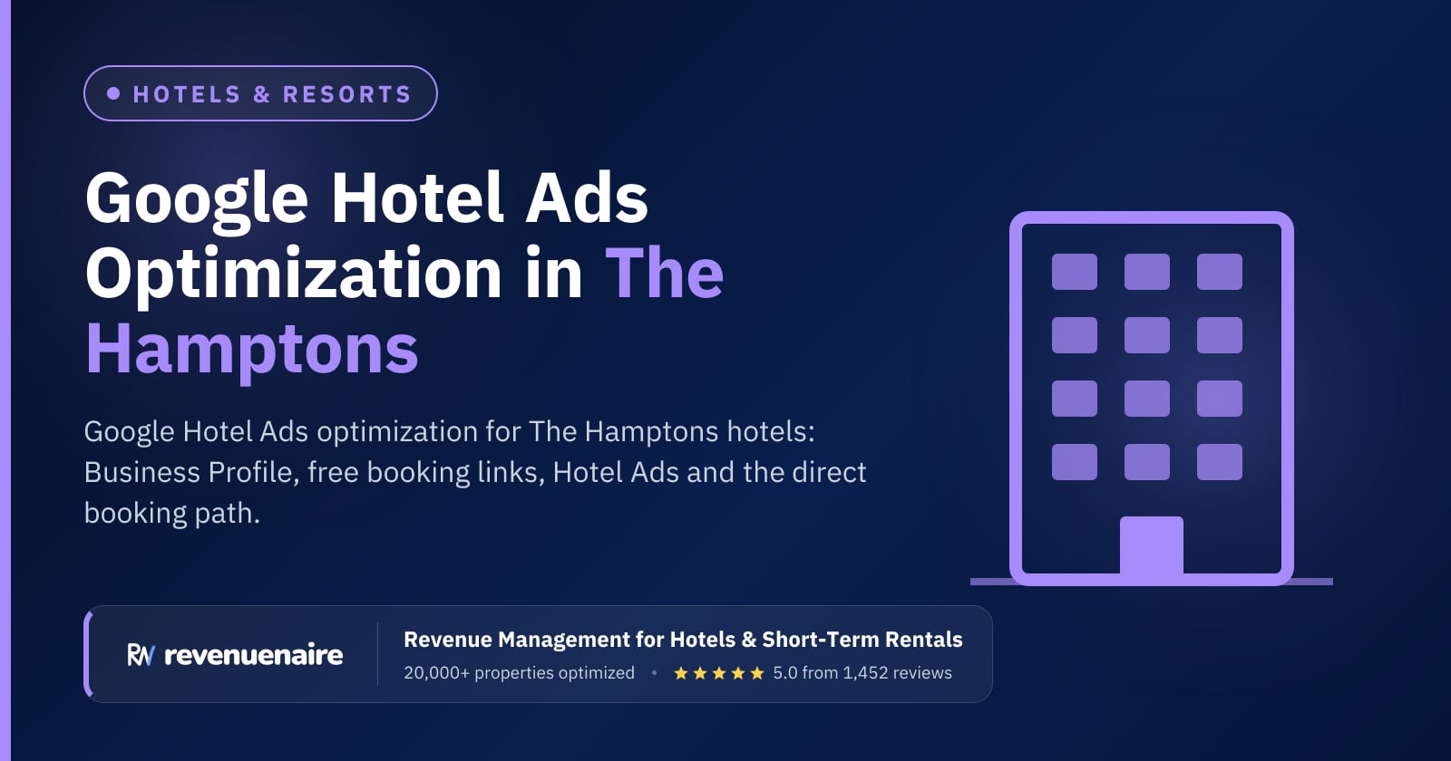 Google Hotel Ads Optimization in The Hamptons & Long Island, United States