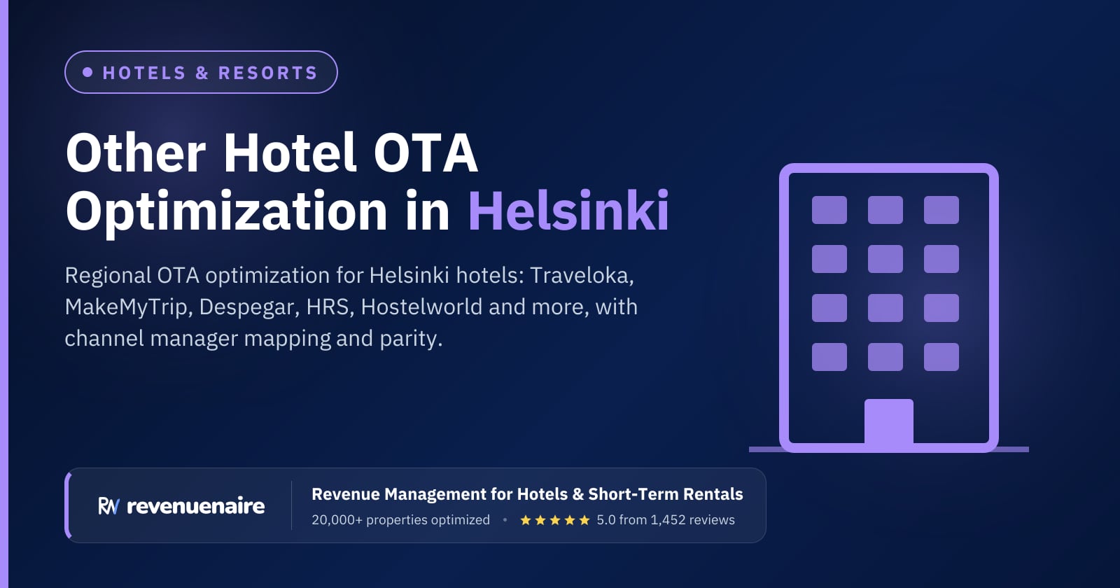 Other Hotel OTA Optimization in Helsinki, Finland