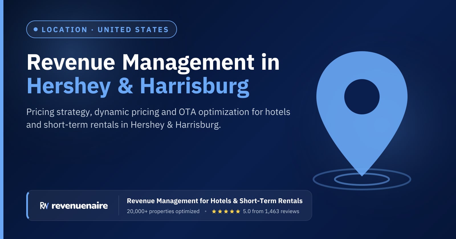 Revenue management in Hershey & Harrisburg, United States
