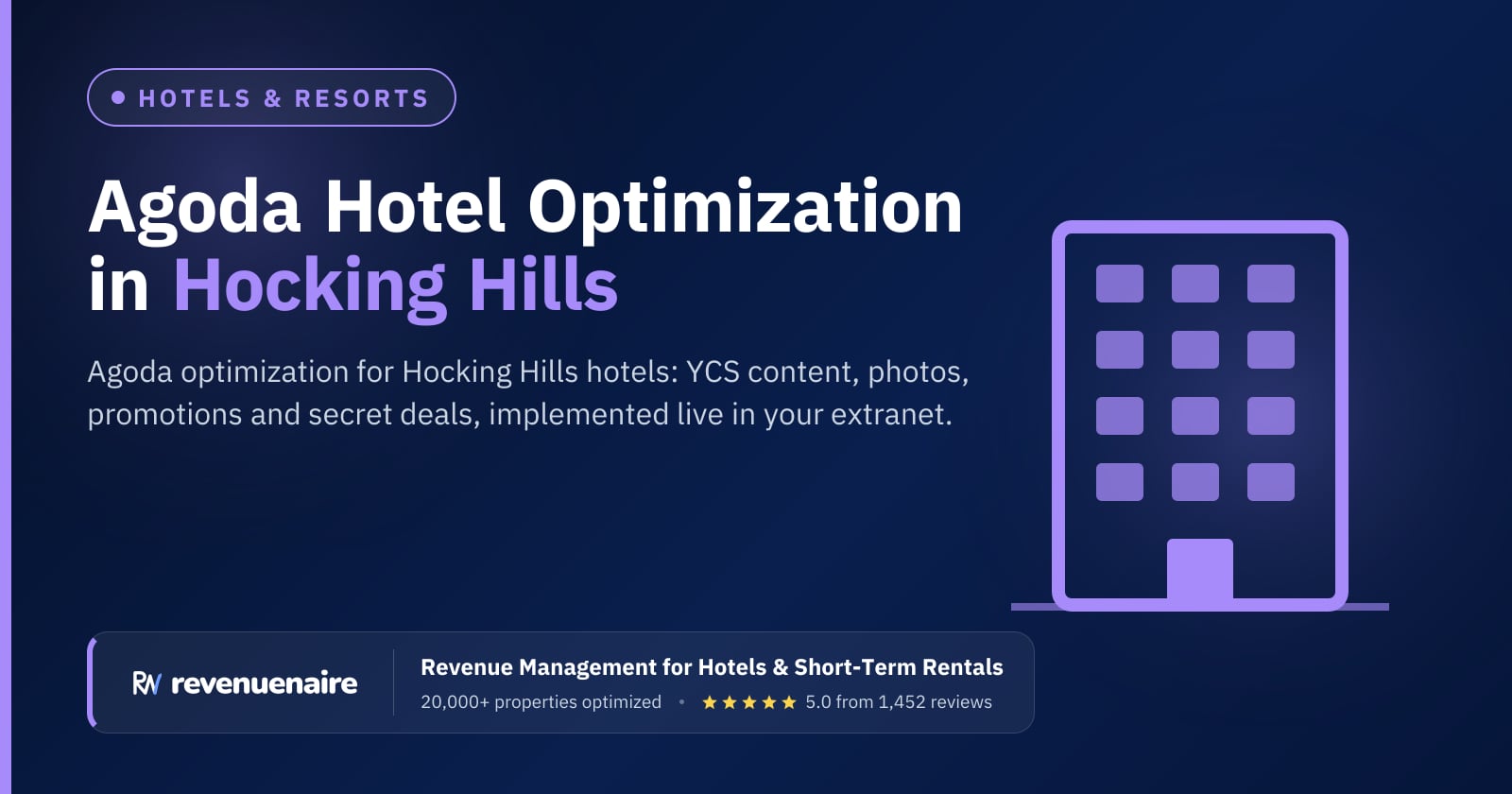 Agoda Optimization for Hotels in Hocking Hills, United States