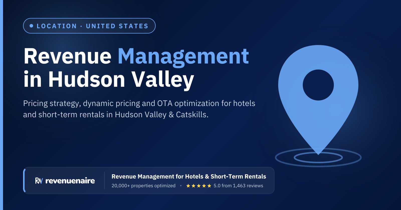 Revenue management in Hudson Valley & Catskills, United States