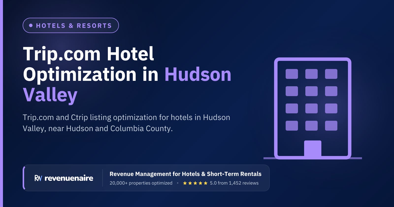 Trip.com Optimization for Hotels in Hudson Valley & Catskills, United States