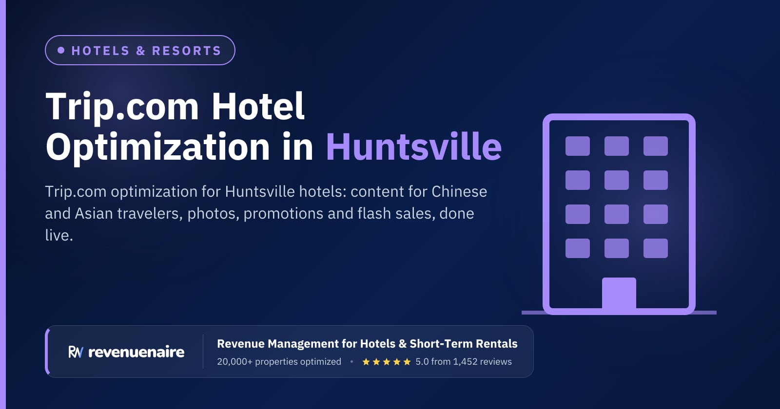 Trip.com Optimization for Hotels in Huntsville, United States