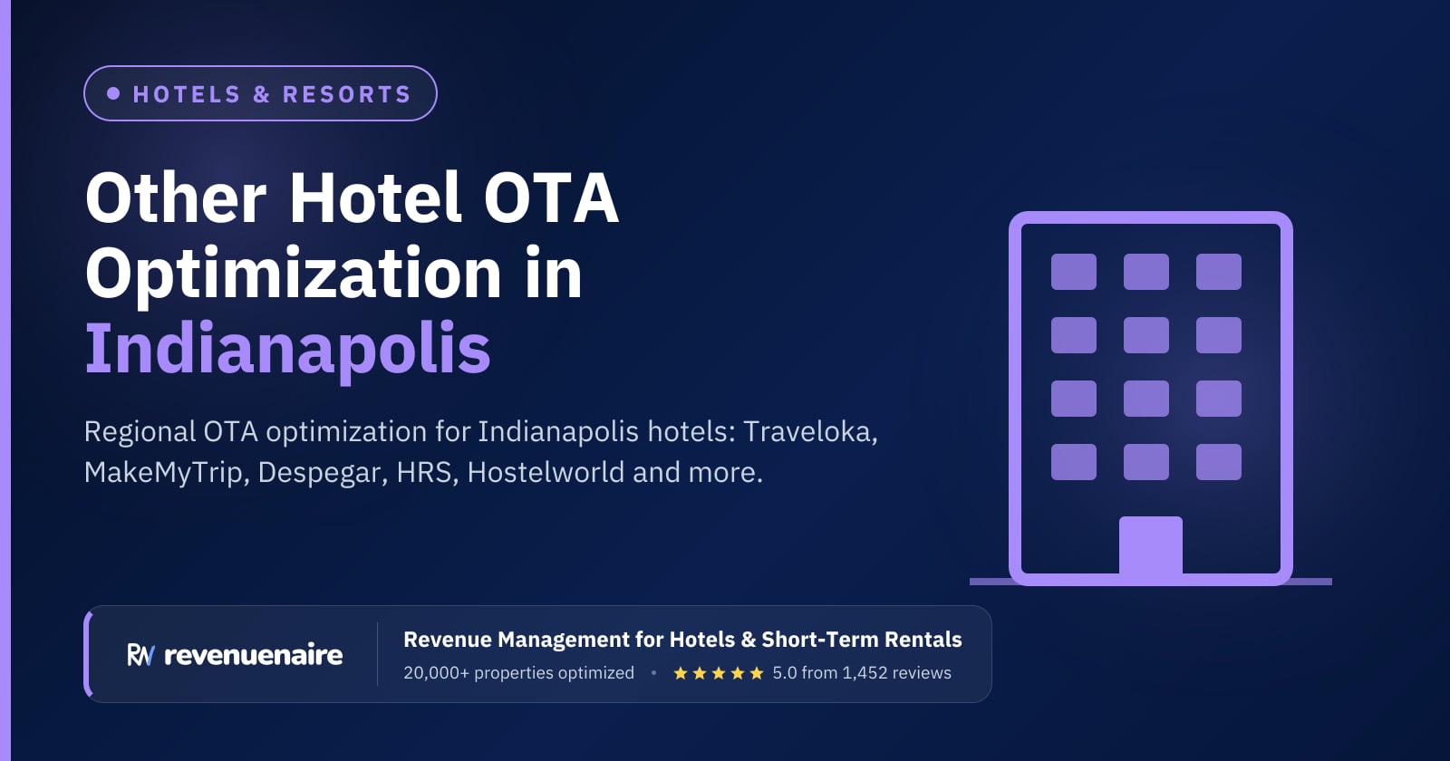 Other Hotel OTA Optimization in Indianapolis, United States