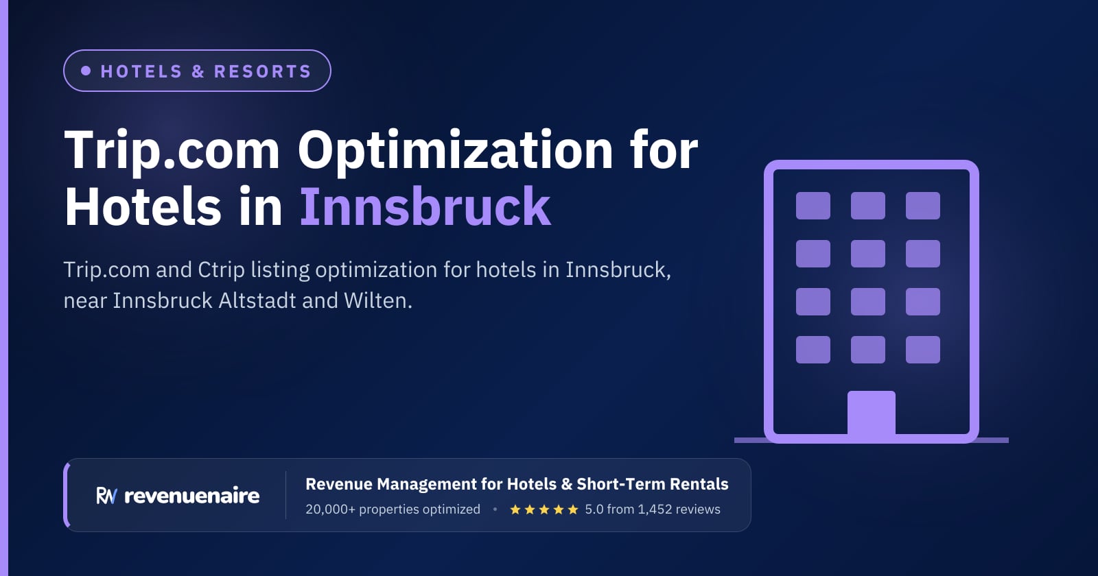 Trip.com Optimization for Hotels in Innsbruck & Tyrol, Austria