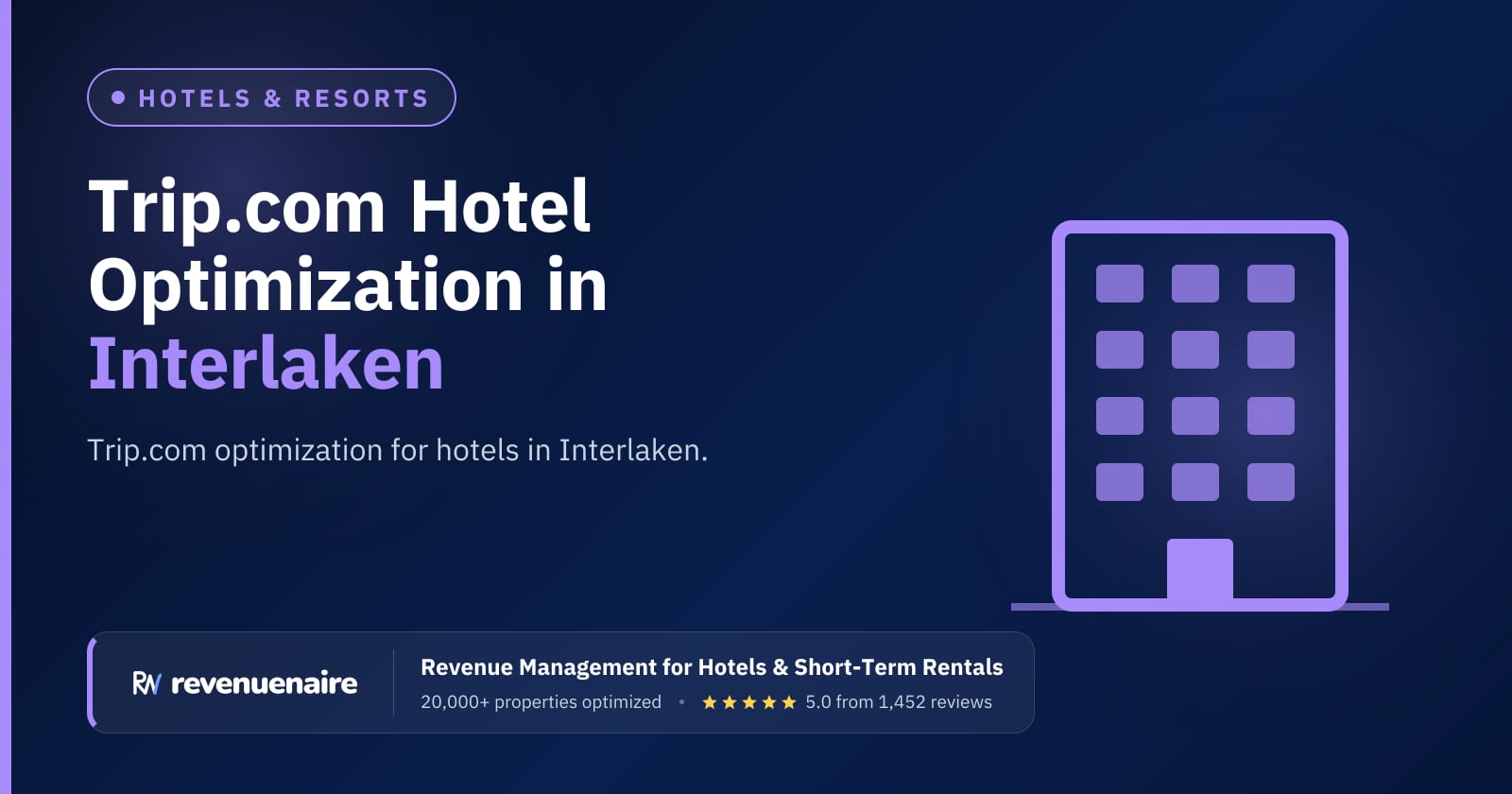 Trip.com Optimization for Hotels in Interlaken & the Bernese Oberland, Switzerland