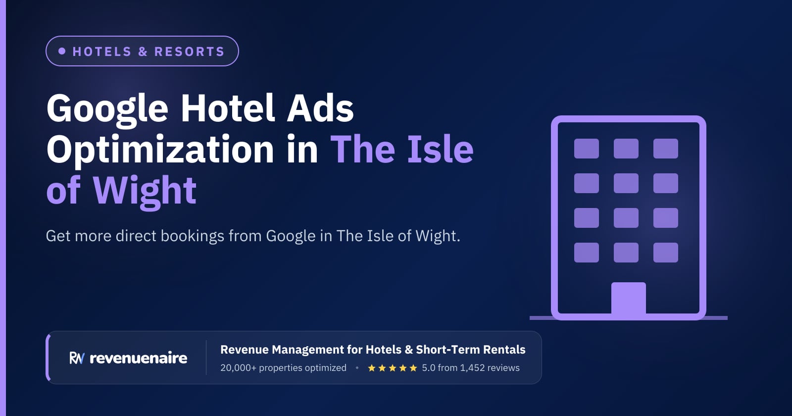 Google Hotel Ads Optimization in The Isle of Wight, United Kingdom
