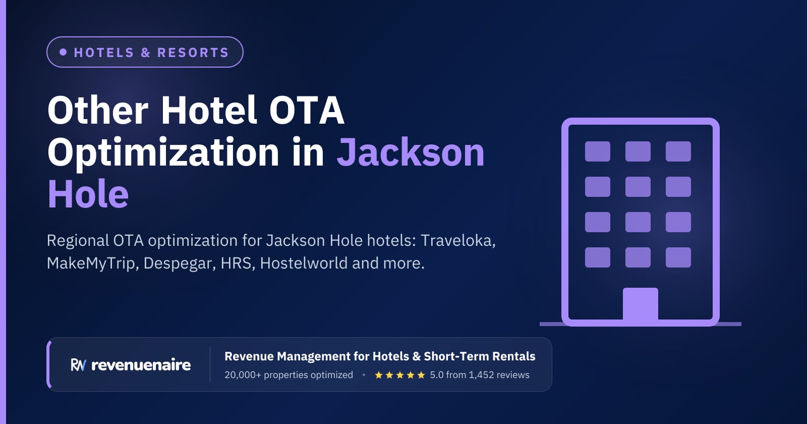 Other Hotel OTA Optimization in Jackson Hole & Yellowstone, United States