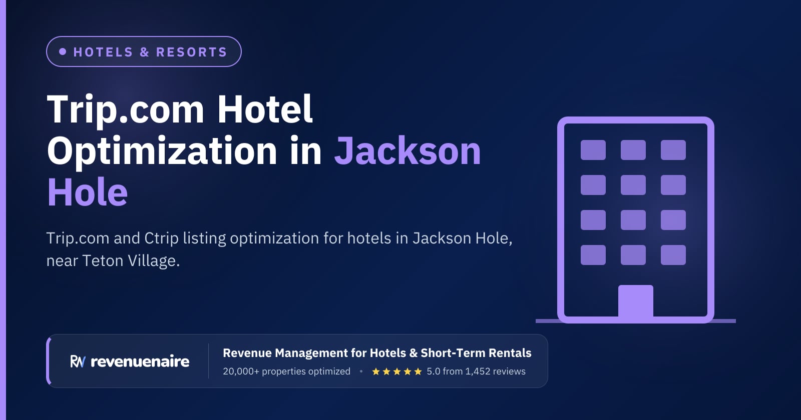 Trip.com Optimization for Hotels in Jackson Hole & Yellowstone, United States